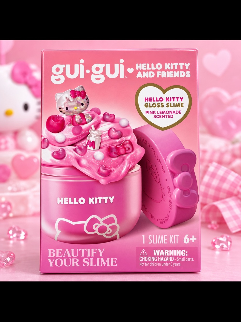 NEW Gui Gui x Hello Kitty Gloss Slime Pink Lemonade Sanrio Slime Kit💕